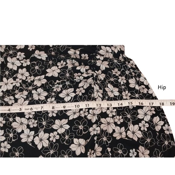 Ralph Lauren's American Living Women Fit & Flare Black/White Floral Midi Dress 6 - Picture 10 of 12